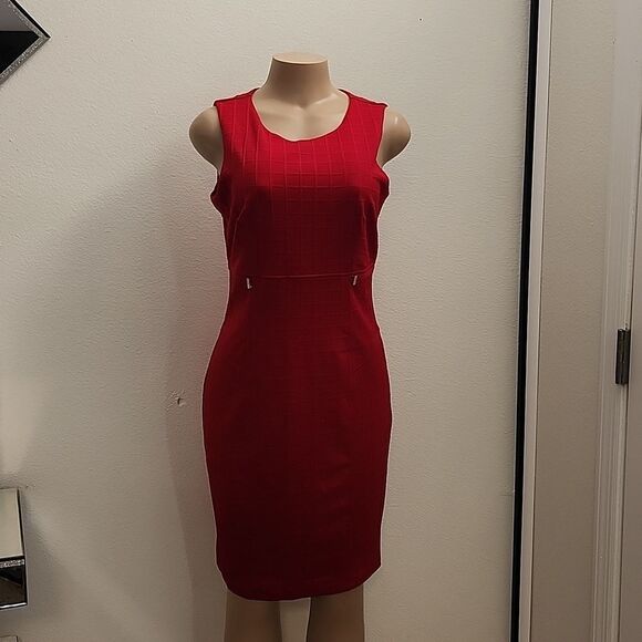 BRAND NEW STELLA &JULIE SLEEVELESS INVIBLE BACK ZIPPER ROUND NECK DRESS - Picture 3 of 16